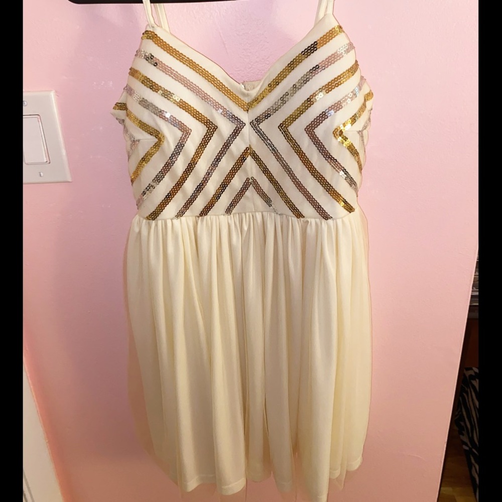 Silver and Gold Homecoming Dress